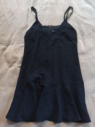 Vestido lencero negro · Pull&Bear · M · Nuevo