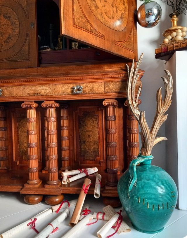 Pareja fragmentos retablo madera XVIII