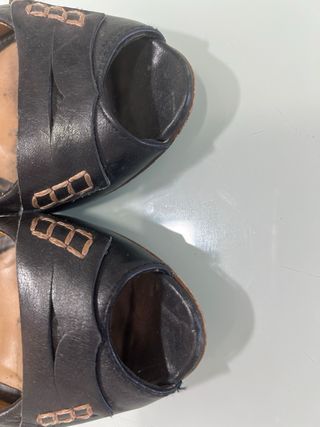 Zapatos Zara de tacon en piel