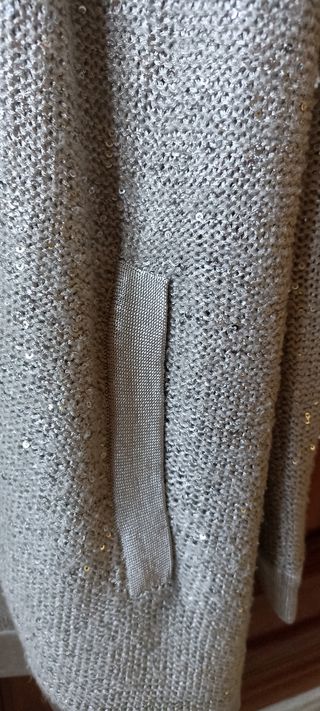 Chaqueta brillante plateada de Antea