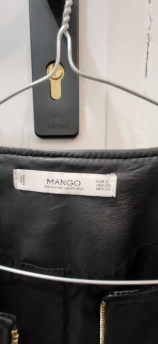 Cazadora piel negra xs