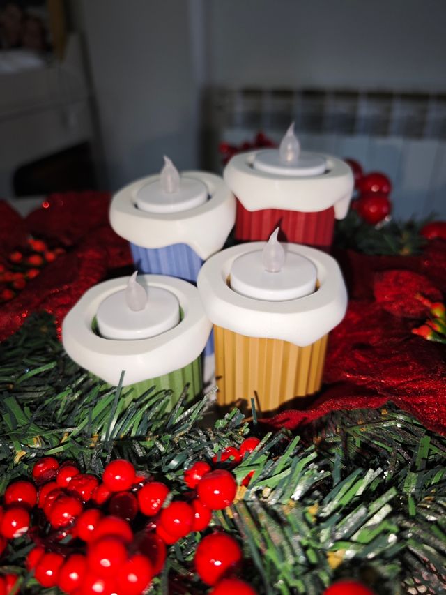 Centro de mesa Navidad con velas