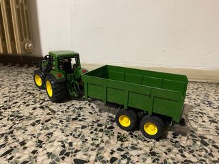 bruder trattore john deere con rimorchio