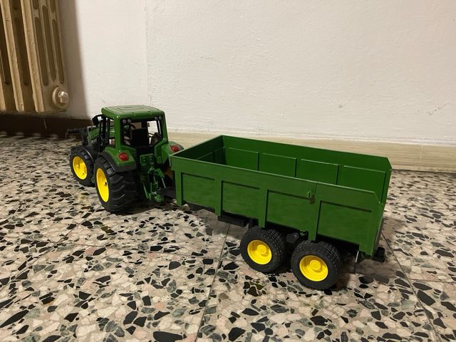 bruder trattore john deere con rimorchio