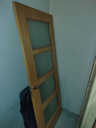 Puerta salón con cristal 