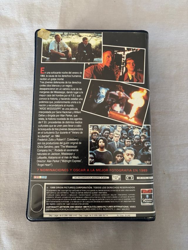 Pelicula vhs Arde Mississippi