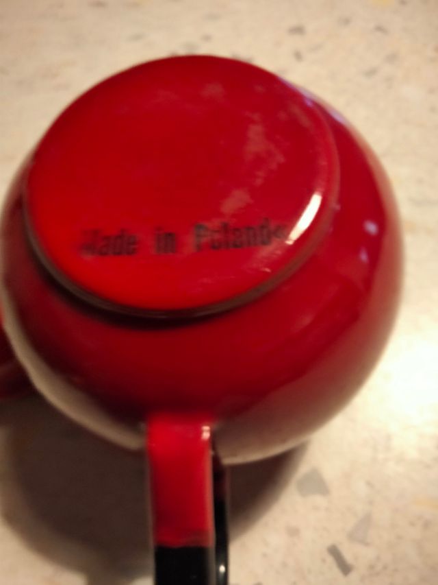 Teiera vintage in ferro smaltato