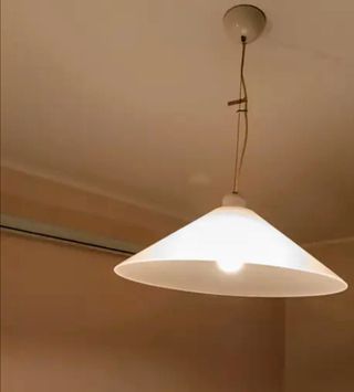 2 Lampadari sospesi vintage bianchi
