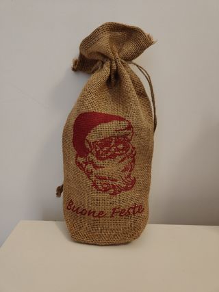 Sacco in juta babbo natale 