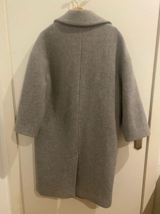 Abrigo lana gris oversize