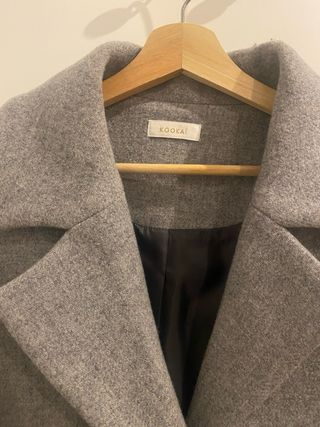 Abrigo lana gris oversize