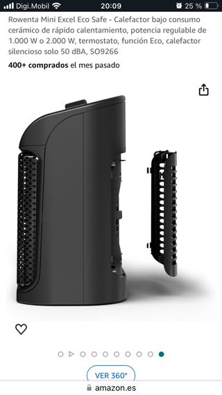 Calefactor ceramico ECO rowenta NUEVO