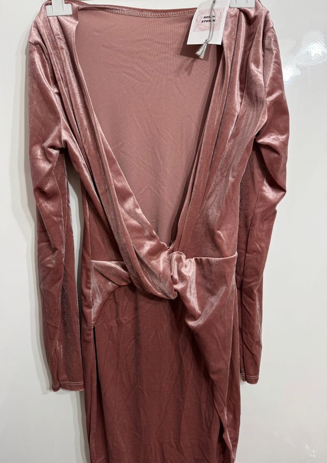 Vestido terciopelo rosa