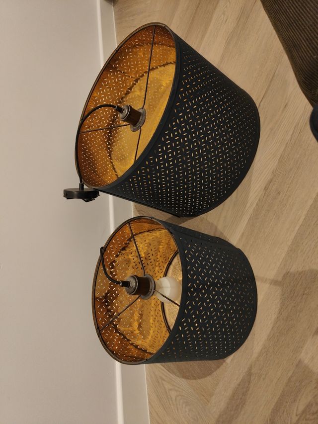 Lampara azul y dorada (g)