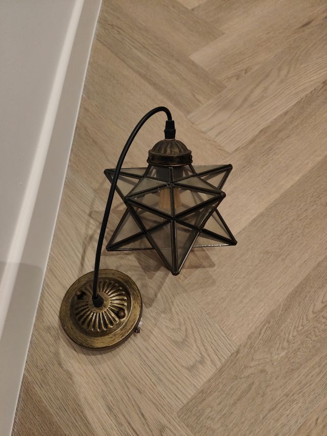 Lampara cristal y metal