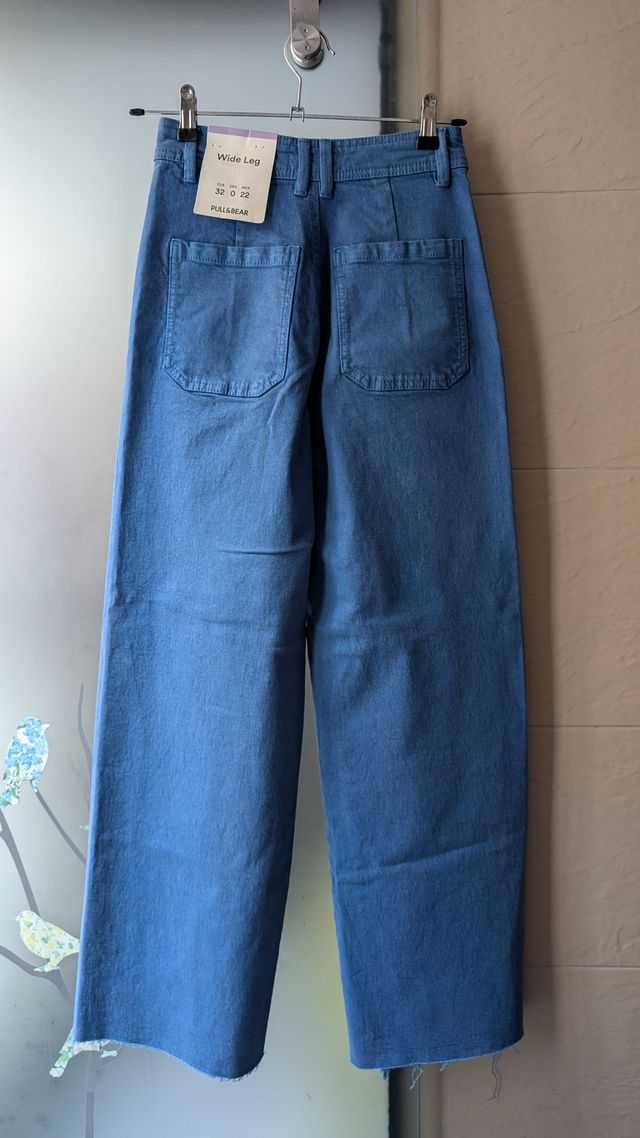 pantalón crop wide leg pull