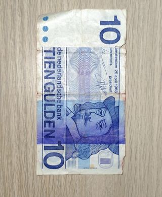 Billete 10 Tiengulden 1968
