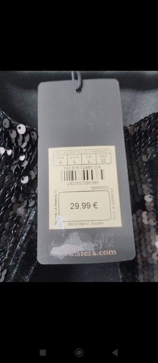 Chaqueta de fiesta con lentejuelas..