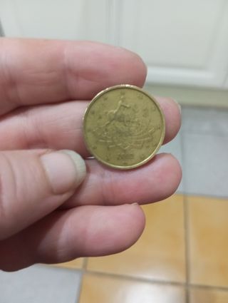 Moneda de 50 céntimos de Italia 