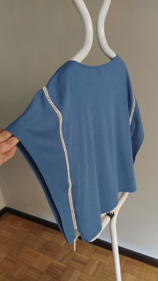 Blusa Zara bordada puntilla talla S