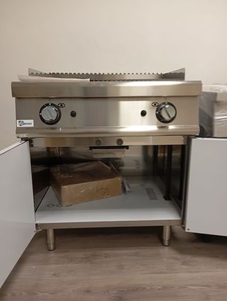 Barbacoas de Piedra Volcánica a Gas con Mueble