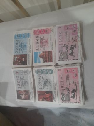 Antiguos Décimos de lotería completo tod