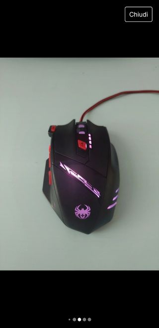 Mouse gaming Zelotes T90 con LED e USB 