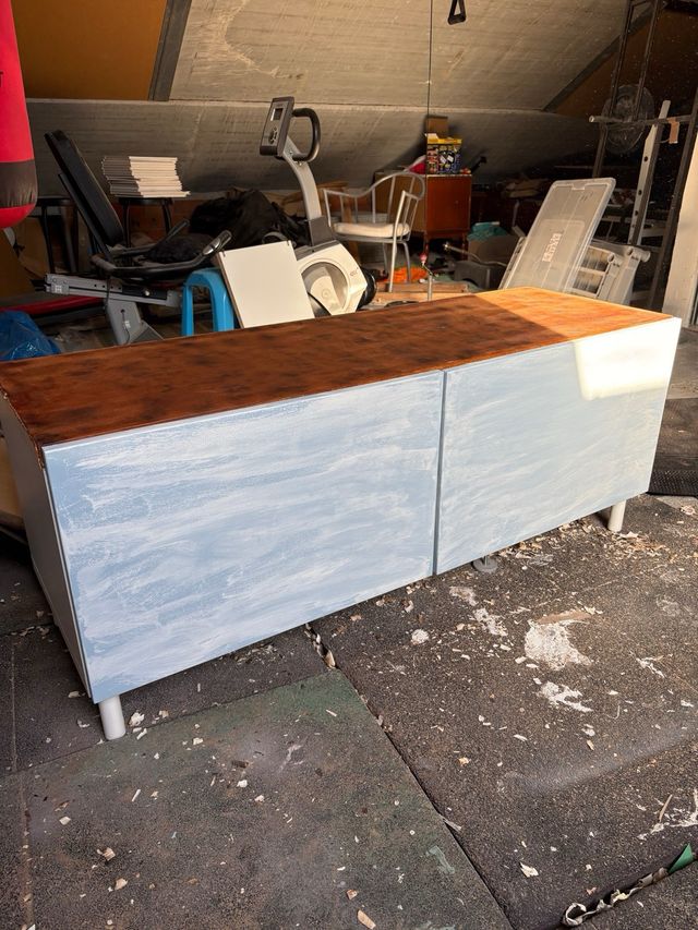 Mueble Tv Besta IKEA restaurado sin patas