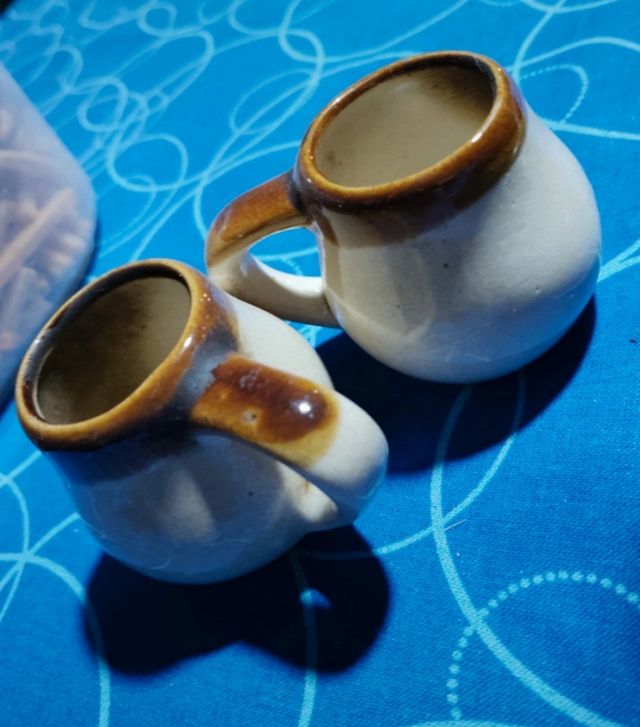 Juego de jarritas cerámica años 90
