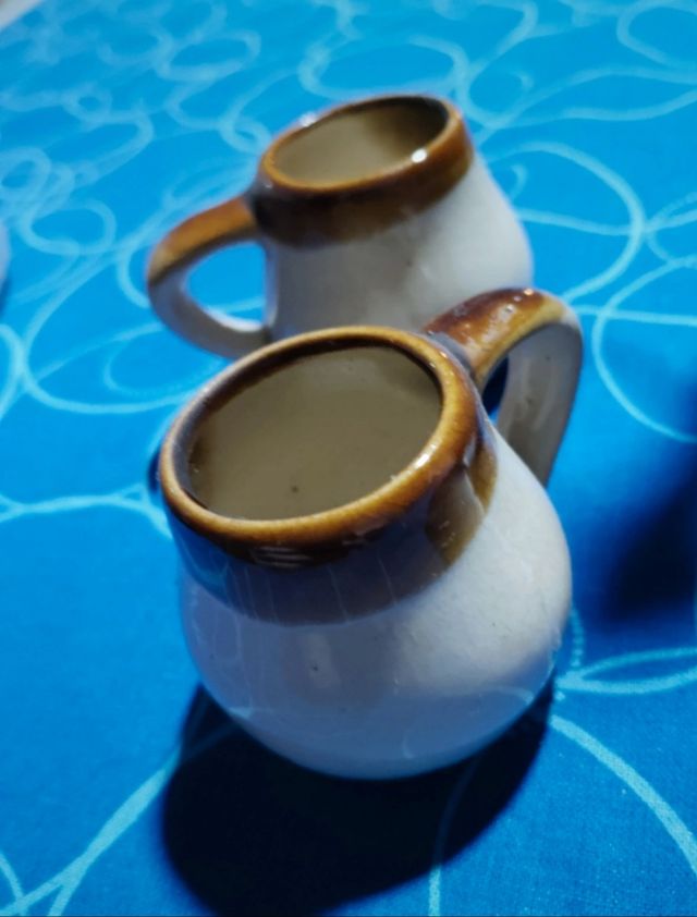 Juego de jarritas cerámica años 90