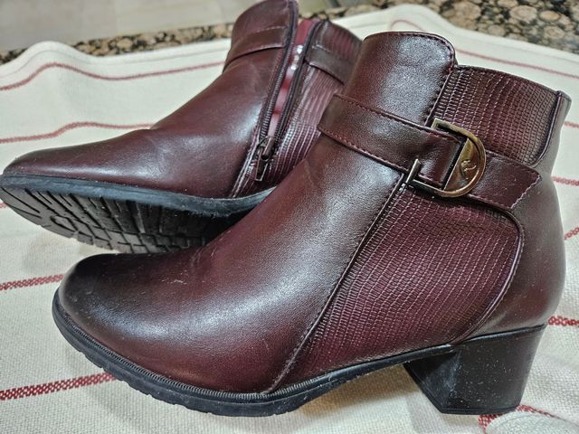 Botines mujer burdeos n°40