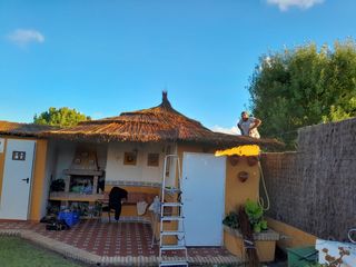 Sombrillas y pergolas de brezo mimbre