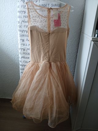 Vestido nude fiesta