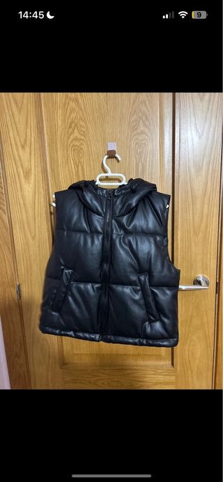 Chaleco De Cuero Negro