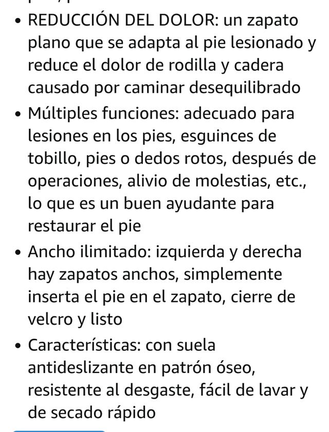 Zapato post-operatorio
