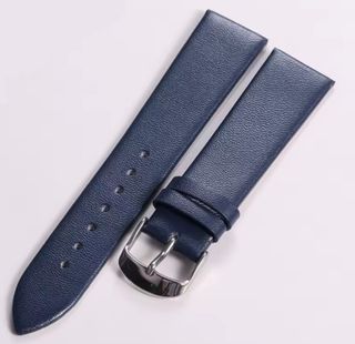 Correa azul reloj cuero (genuine) 18 mm