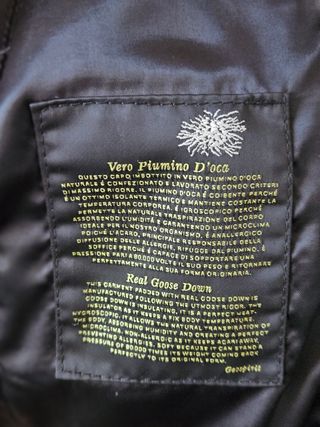 Geospirit cappotto in piuma d'oca