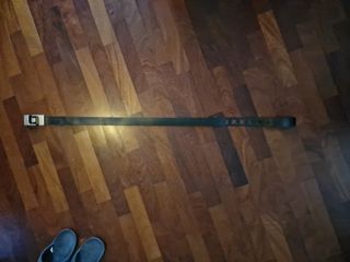 Cintura Bastard in cuoio, nero, 130 cm, nuova