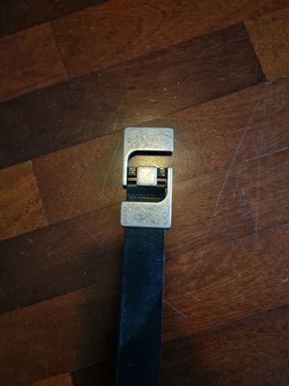 Cintura Bastard in cuoio, nero, 130 cm, nuova