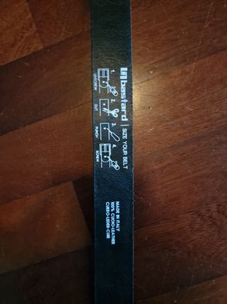 Cintura Bastard in cuoio, nero, 130 cm, nuova