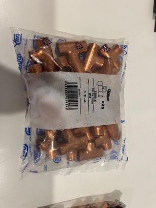 Lote piezas bronce y cobre fontanería