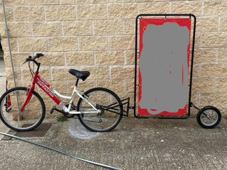 Remolque publicitario para bici