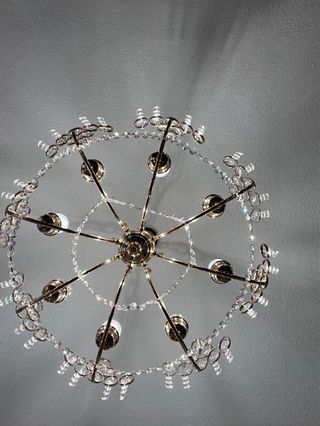 3 Lámparas De Lágrimas De Cristal Años 70