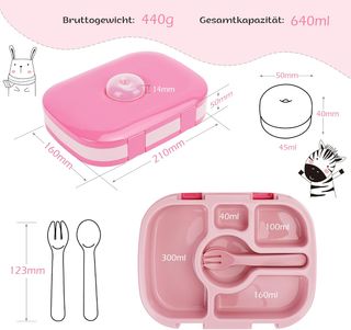 Contenitore per il pranzo per bambini con scompart