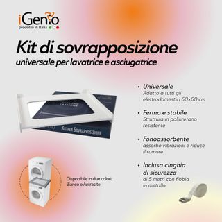 Kit para sobreposición columna lavadora universal