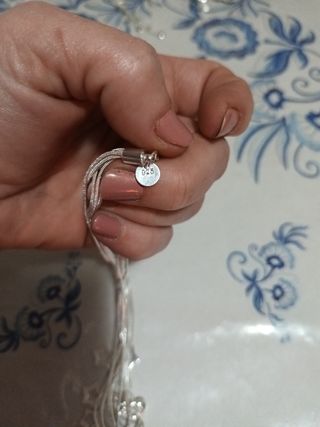 Collar de estrellas en plata de ley 925