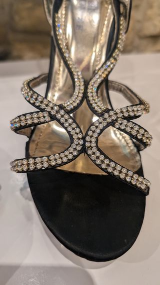 SANDALIAS STRASS NEGRAS