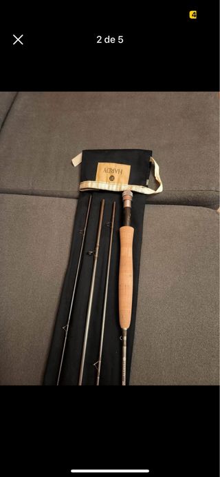 Caña de pescar con mosca