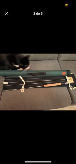 Caña de pescar con mosca