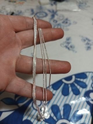Collar de rosas en plata de ley 925